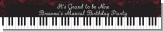 Musical Notes Black and White - Personalized Birthday Party Banners