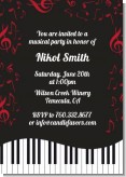 Musical Notes Black and White - Birthday Party Invitations
