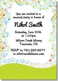 Musical Notes Colorful - Birthday Party Invitations