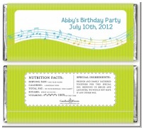 Musical Notes Colorful - Personalized Birthday Party Candy Bar Wrappers