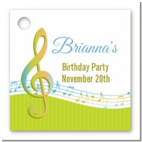Musical Notes Colorful - Personalized Birthday Party Card Stock Favor Tags