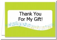 Musical Notes Colorful - Birthday Party Thank You Cards
