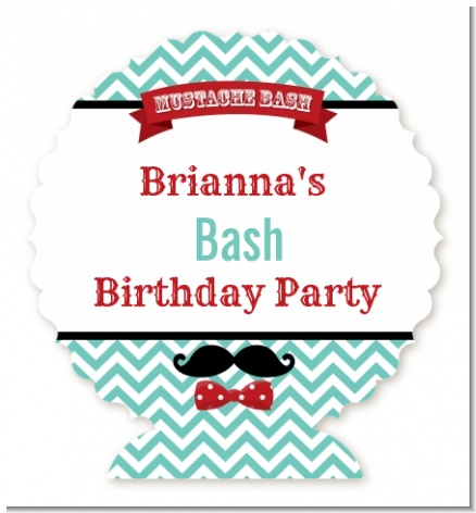Mustache Bash - Personalized Birthday Party Centerpiece Stand