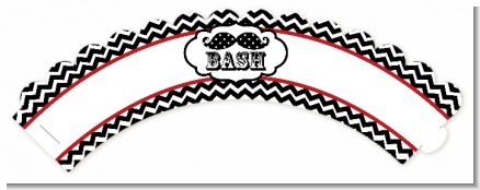 Little Man Mustache Black/Grey - Baby Shower Cupcake Wrappers