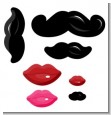 Little Man Mustache - Baby Shower Smooches & Mustaches Shaped Cut-outs thumbnail