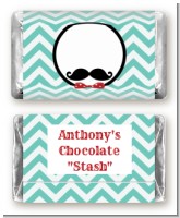 Mustache Bash - Personalized Birthday Party Mini Candy Bar Wrappers