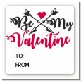 My Valentine - Square Personalized Valentines Day Sticker Labels thumbnail