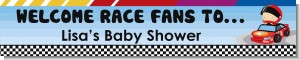 Nascar Inspired Racing - Personalized Baby Shower Banners