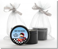 Nascar Inspired Racing - Baby Shower Black Candle Tin Favors