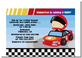 Nascar Inspired Racing - Baby Shower Petite Invitations