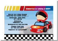 Nascar Inspired Racing - Baby Shower Petite Invitations