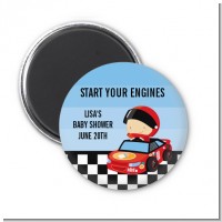 Nascar Inspired Racing - Personalized Baby Shower Magnet Favors