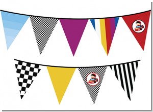 Nascar Inspired Racing - Baby Shower Themed Pennant Set