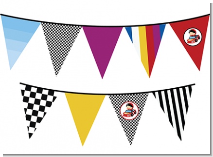 Nascar Inspired Racing - Baby Shower Themed Pennant Set