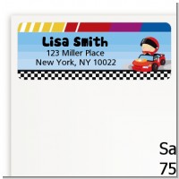 Nascar Inspired Racing - Baby Shower Return Address Labels