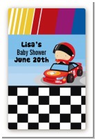 Nascar Inspired Racing - Custom Large Rectangle Baby Shower Sticker/Labels