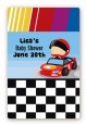 Nascar Inspired Racing - Custom Large Rectangle Baby Shower Sticker/Labels thumbnail