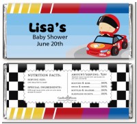 Nascar Inspired Racing - Personalized Baby Shower Candy Bar Wrappers