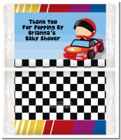 Nascar Inspired Racing - Personalized Popcorn Wrapper Baby Shower Favors