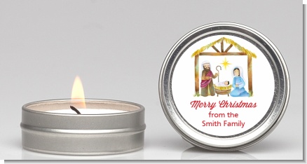 Nativity Watercolor - Christmas Candle Favors