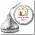 Nativity Watercolor - Hershey Kiss Christmas Sticker Labels thumbnail