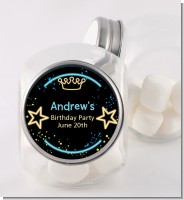 Neon Blue Glow In The Dark - Personalized Birthday Party Candy Jar