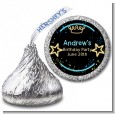 Neon Blue Glow In The Dark - Hershey Kiss Birthday Party Sticker Labels thumbnail