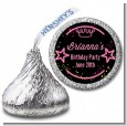 Neon Pink Glow In The Dark - Hershey Kiss Birthday Party Sticker Labels thumbnail