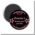 Neon Pink Glow In The Dark - Personalized Birthday Party Magnet Favors thumbnail