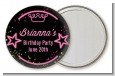 Neon Pink Glow In The Dark - Personalized Birthday Party Pocket Mirror Favors thumbnail