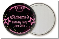Neon Pink Glow In The Dark - Personalized Birthday Party Pocket Mirror Favors