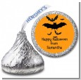 Neon Orange Halloween Theme - Hershey Kiss Halloween Sticker Labels thumbnail
