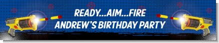 Nerf Gun - Personalized Birthday Party Banners