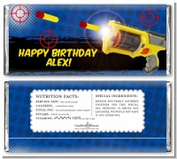 Nerf Gun - Personalized Birthday Party Candy Bar Wrappers