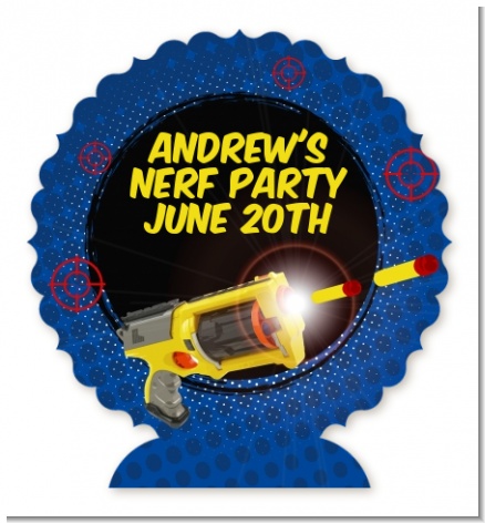 Nerf Gun - Personalized Birthday Party Centerpiece Stand