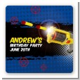 Nerf Gun - Square Personalized Birthday Party Sticker Labels thumbnail