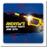 Nerf Gun - Square Personalized Birthday Party Sticker Labels