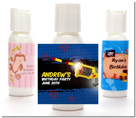 Nerf Gun - Personalized Birthday Party Lotion Favors