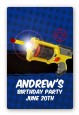 Nerf Gun - Custom Large Rectangle Birthday Party Sticker/Labels thumbnail