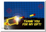 Nerf Gun - Birthday Party Thank You Cards