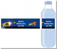 Nerf Gun - Personalized Birthday Party Water Bottle Labels