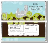 New Jersey Skyline - Personalized Bridal Shower Candy Bar Wrappers