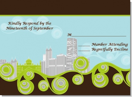 New Jersey Skyline - Bridal Shower Response Cards