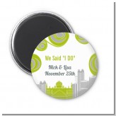 New Jersey Skyline - Personalized Bridal Shower Magnet Favors