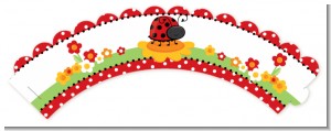 Modern Ladybug Red - Baby Shower Cupcake Wrappers