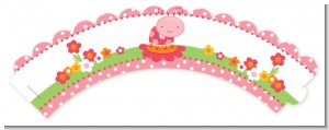 Modern Ladybug Pink - Birthday Party Cupcake Wrappers