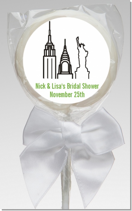 New York City - Personalized Bridal Shower Lollipop Favors