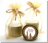 New York City Skyline - Bridal Shower Gold Tin Candle Favors
