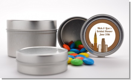 New York City Skyline - Custom Bridal Shower Favor Tins