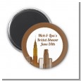 New York City Skyline - Personalized Bridal Shower Magnet Favors thumbnail